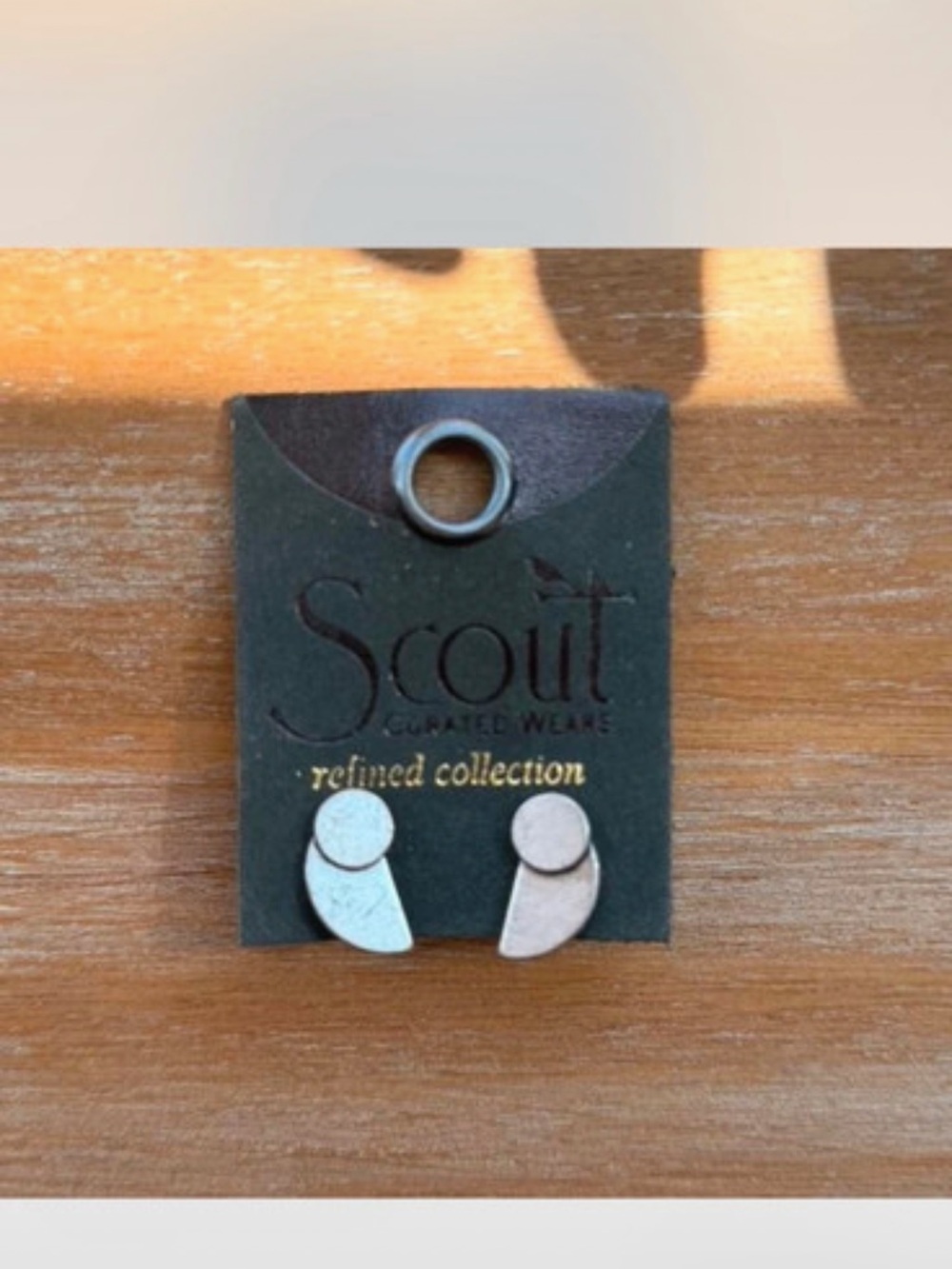 Scout Silver Geometric Two-Piece Stud Earrings
